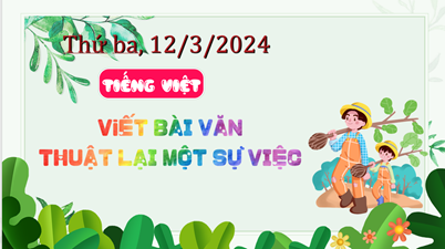 TLV:VIẾT BÀI VĂN KỂ LẠI SỰ VIỆC