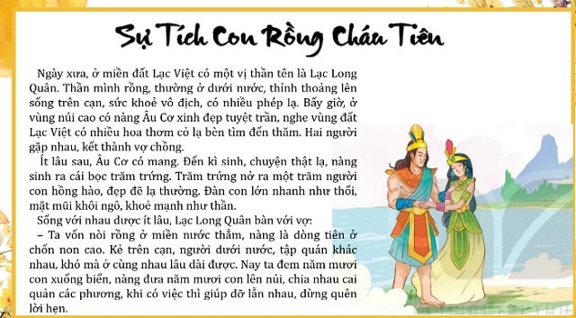 Bài: Sự tích con rồng cháu tiên